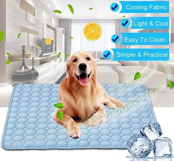 Pet Cooling Mat: Ice Silk Comfort for Dogs & Cats 🐾