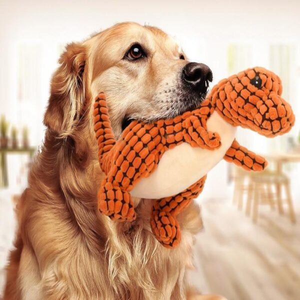 Giant Dino Plush Dog Toy: Fun & Durable!