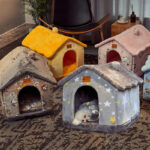 Cozy Pet Cave Bed: Warm & Comfy Winter Haven!