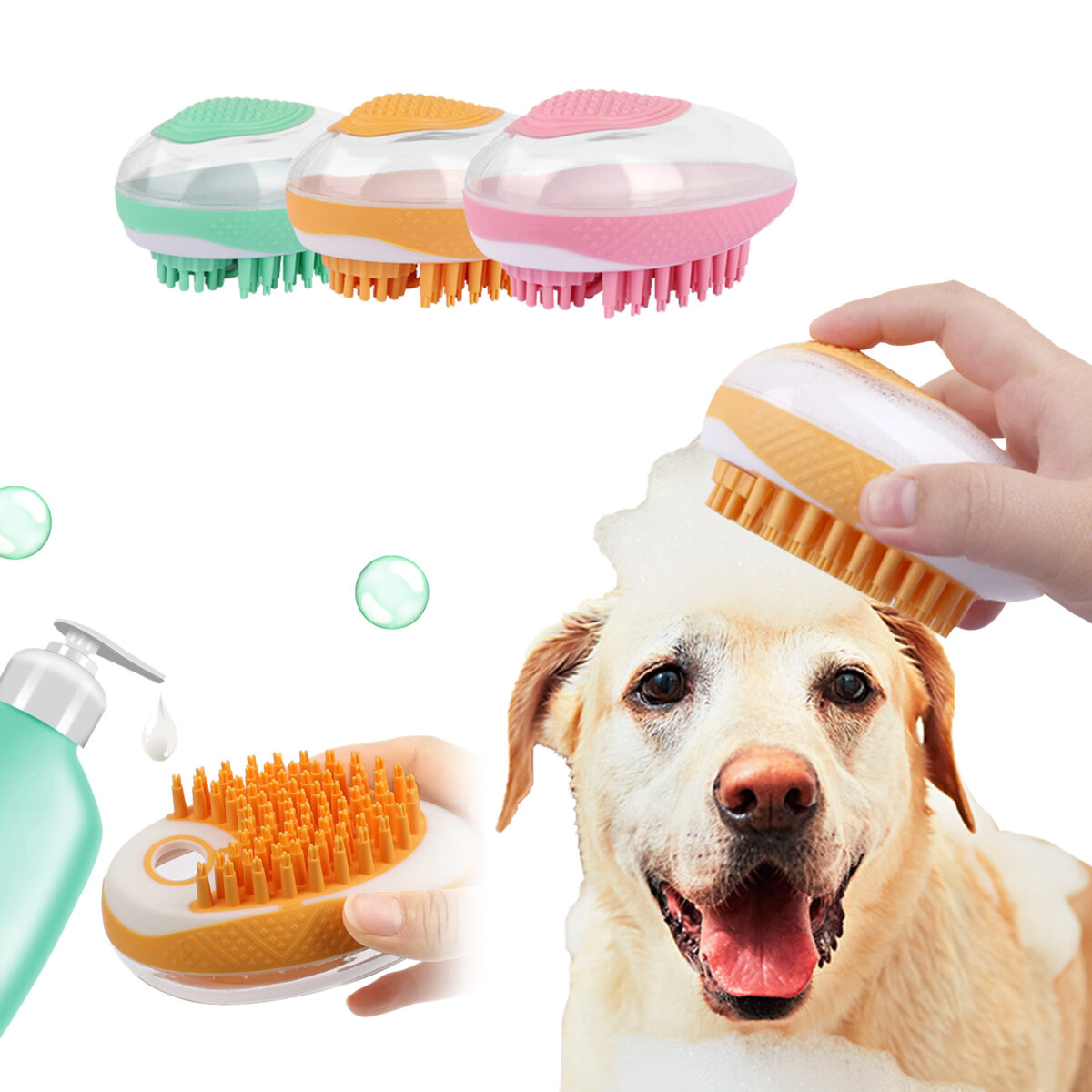 Pet Spa Bath Brush: 2-in-1 Grooming 🐾 - Image 1